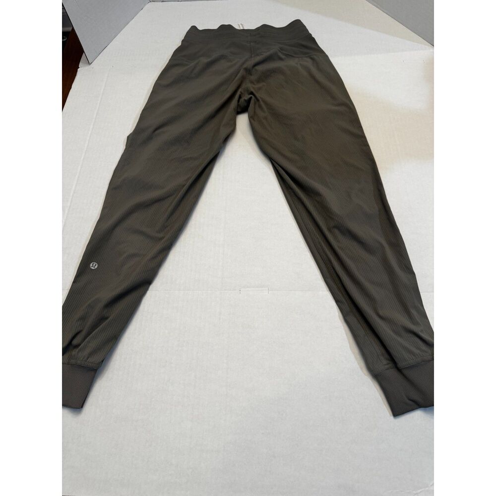 Lululemon Womens Jogger Pants Olive Gray Drawstring Stretch Athletic Size 4